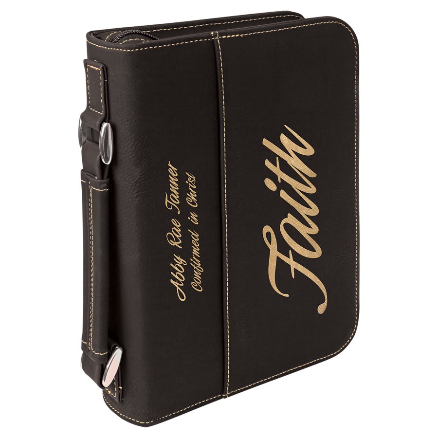 Bible Cover-Leatherette Book Cover-Personalized Gift for Christian-Pastor-Church Leader-Faith Based-Religious Gift