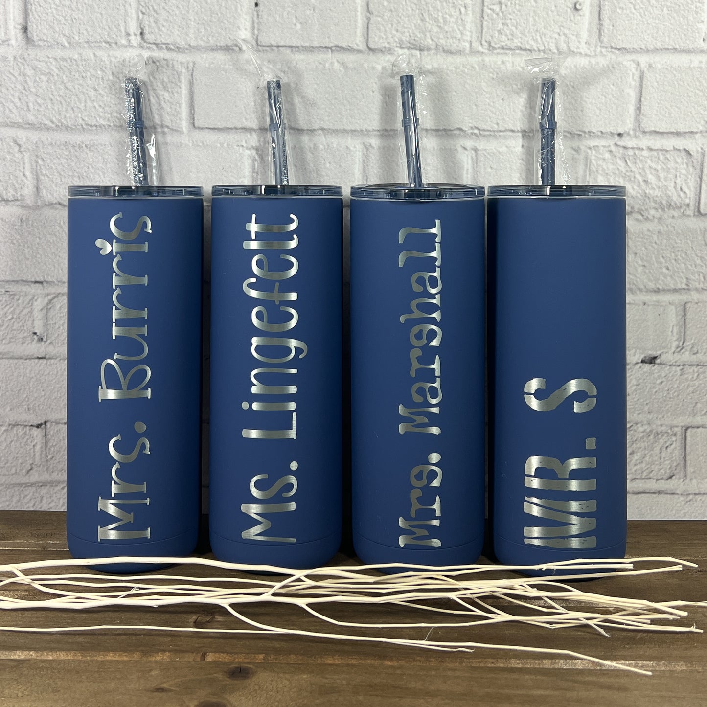 20 oz. Personalized Tumbler-Engraved Tumbler-Personalized Tumbler With Straw-Sliding Lid-Bridesmaid Gift-Girls Trip