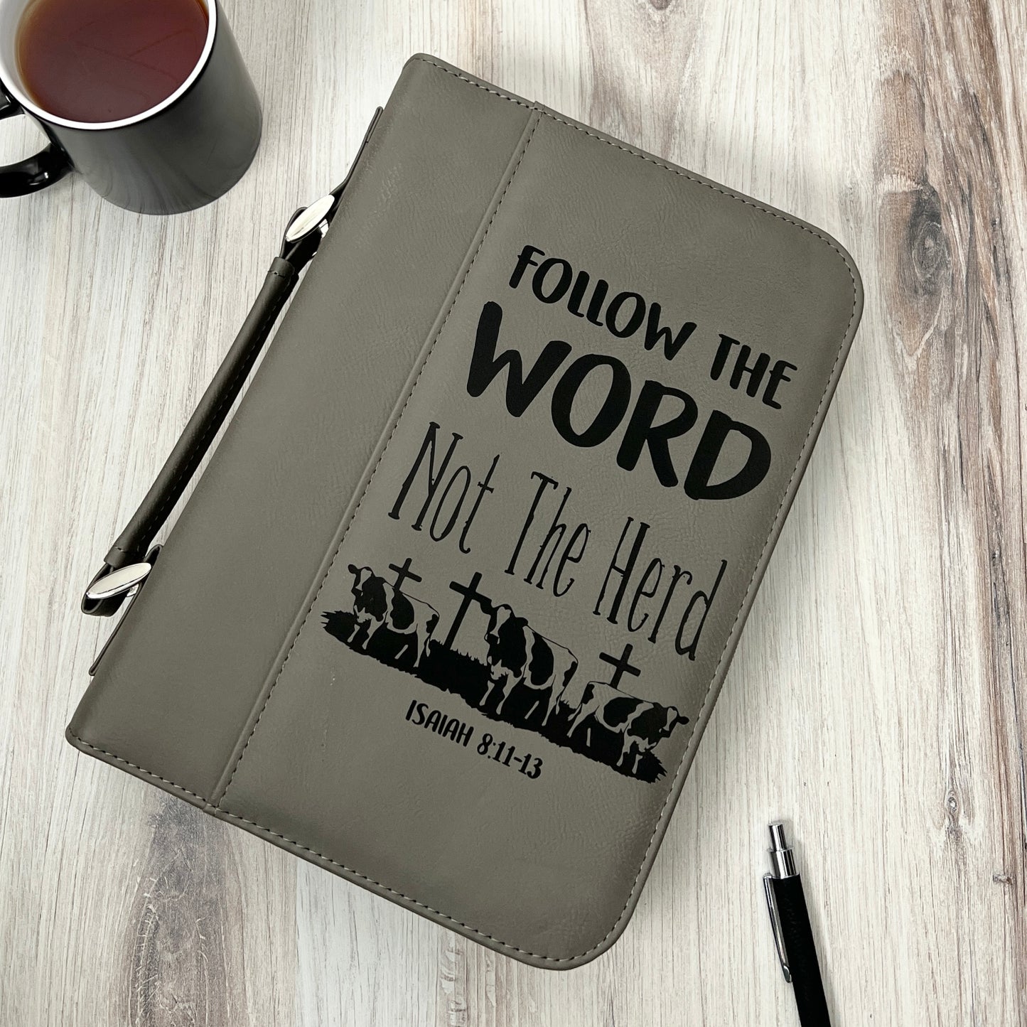 Bible Cover-Leatherette Book Cover-Personalized Gift for Christian-Pastor-Church Leader-Faith Based-Religious Gift