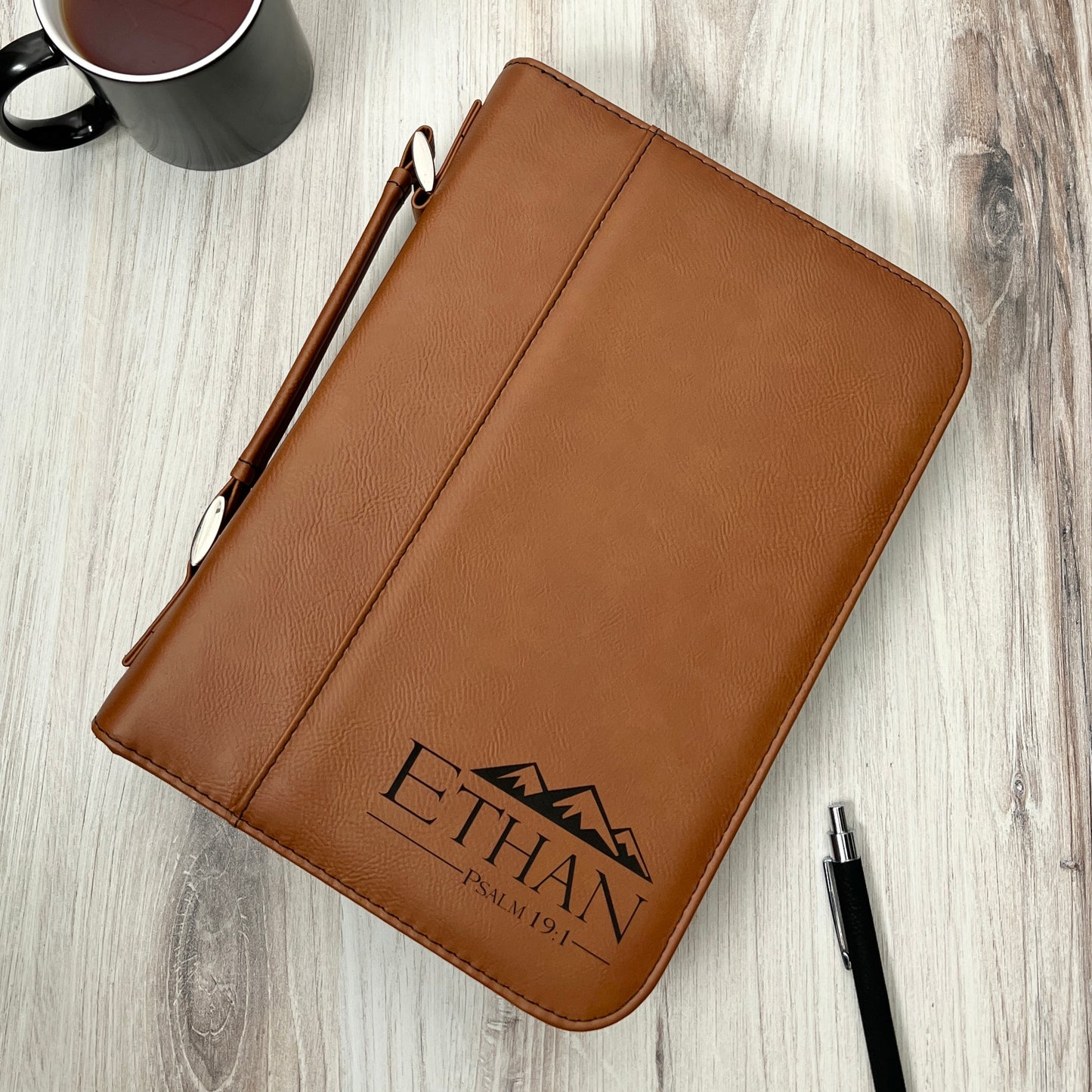 Bible Cover-Leatherette Book Cover-Personalized Gift for Christian-Pastor-Church Leader-Faith Based-Religious Gift