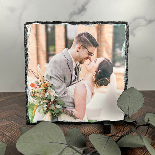 Custom Image on Slate-Tile-Stone-Memorial Gift-Wedding Gift