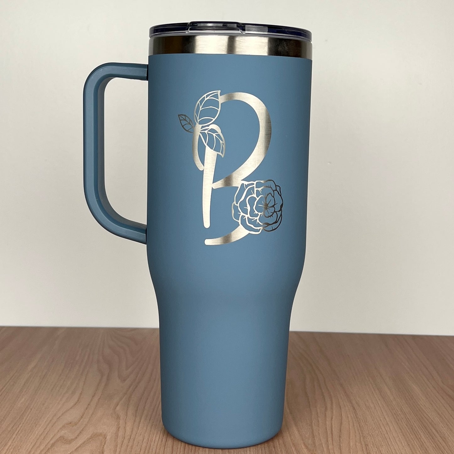 Personalized 40 oz. Charger-Laser Engraved Tumbler-Sliding Lid Tumbler-Bridesmaid Gift-Large Insulated Tumbler