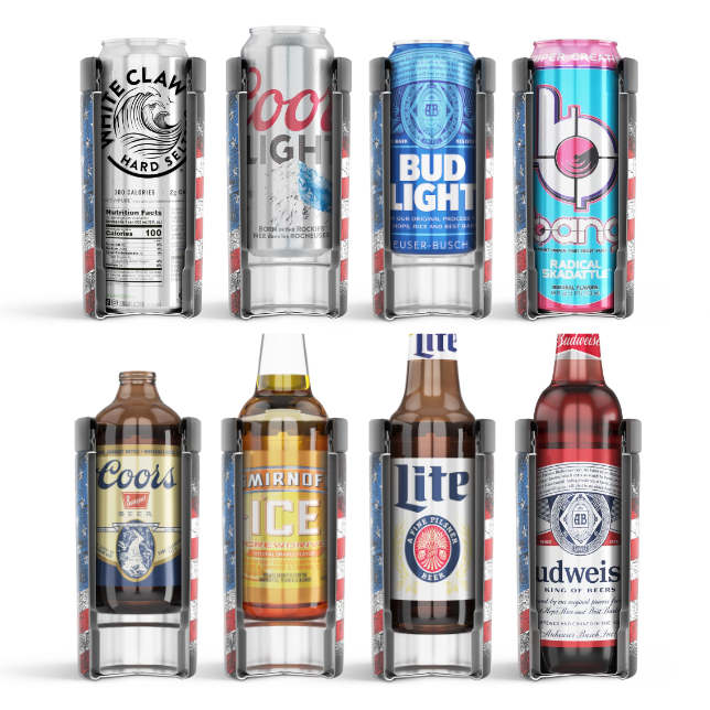 Frost Buddy Can Cooler-Laser Engraved Can Holder-Hold Cans 12-16 oz-Personalized Stainless Steel Koozie-Fathers Day-Groomsmen Gift-6 in 1