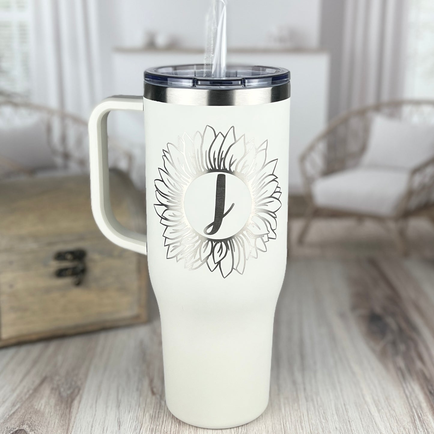 Personalized 40 oz. Charger-Laser Engraved Tumbler-Sliding Lid Tumbler-Bridesmaid Gift-Large Insulated Tumbler