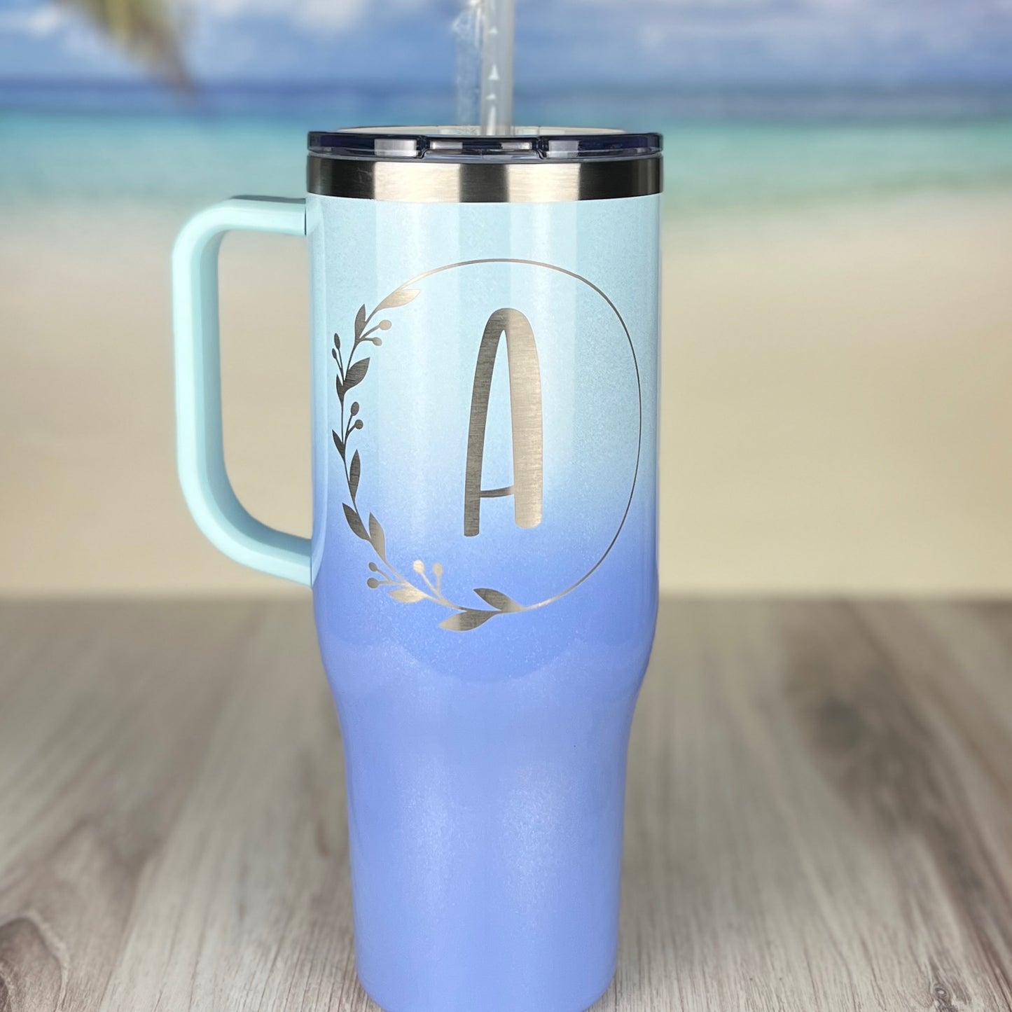 Personalized 40 oz. Charger-Laser Engraved Tumbler-Sliding Lid Tumbler-Bridesmaid Gift-Large Insulated Tumbler