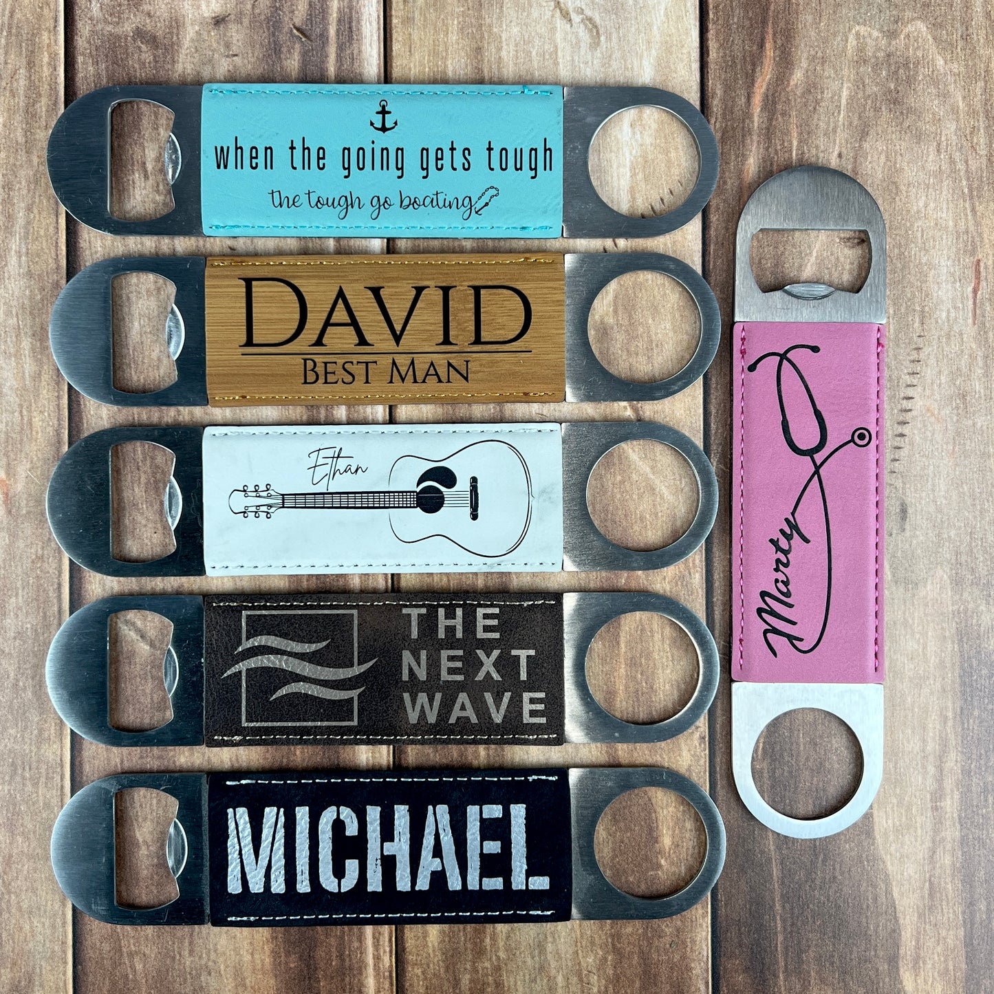 Bottle Opener-Leatherette Personalized-Fathers Day Gift