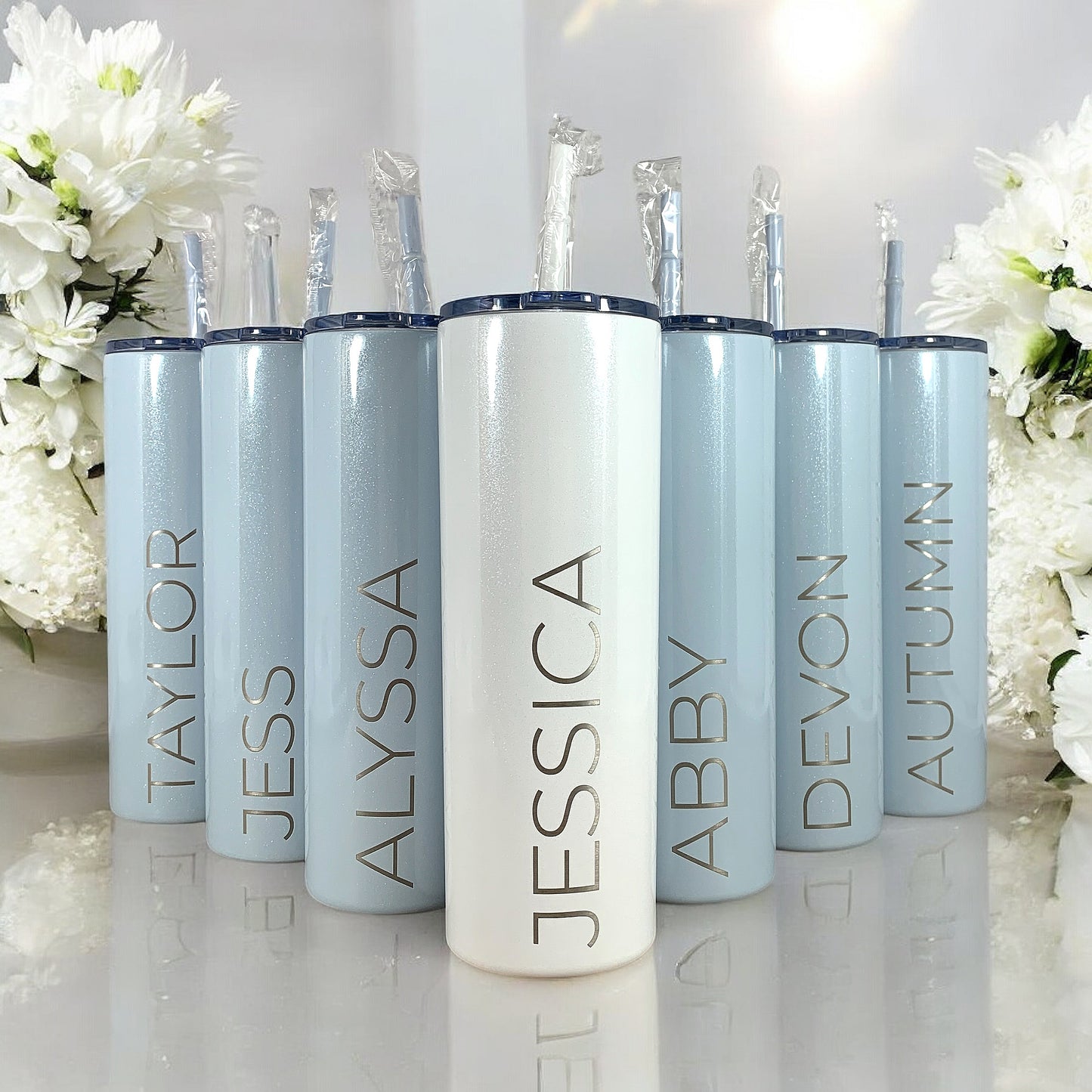 Bridesmaid Tumblers-Wedding Party Gift-20 oz. Laser Engraver Personalized Tumbler
