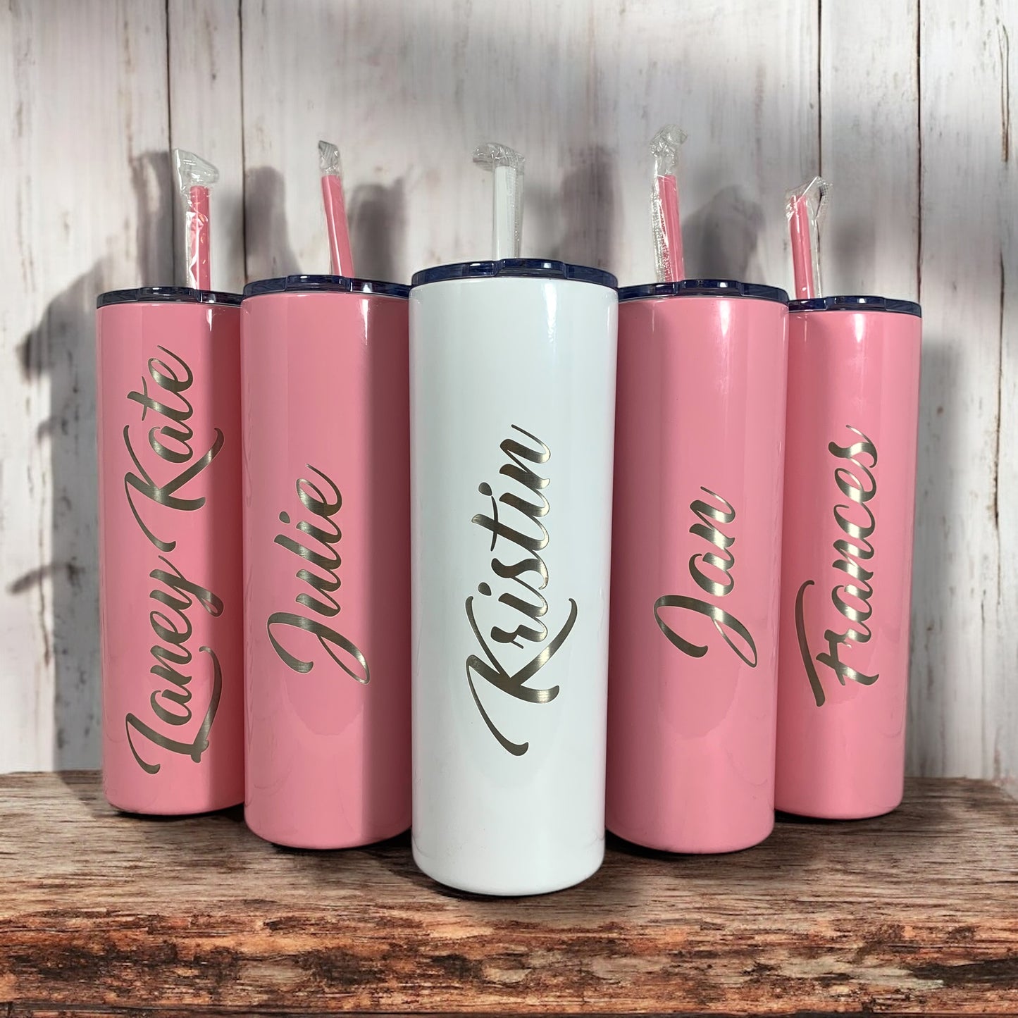 Bridesmaid Tumblers-Wedding Party Gift-20 oz. Laser Engraver Personalized Tumbler