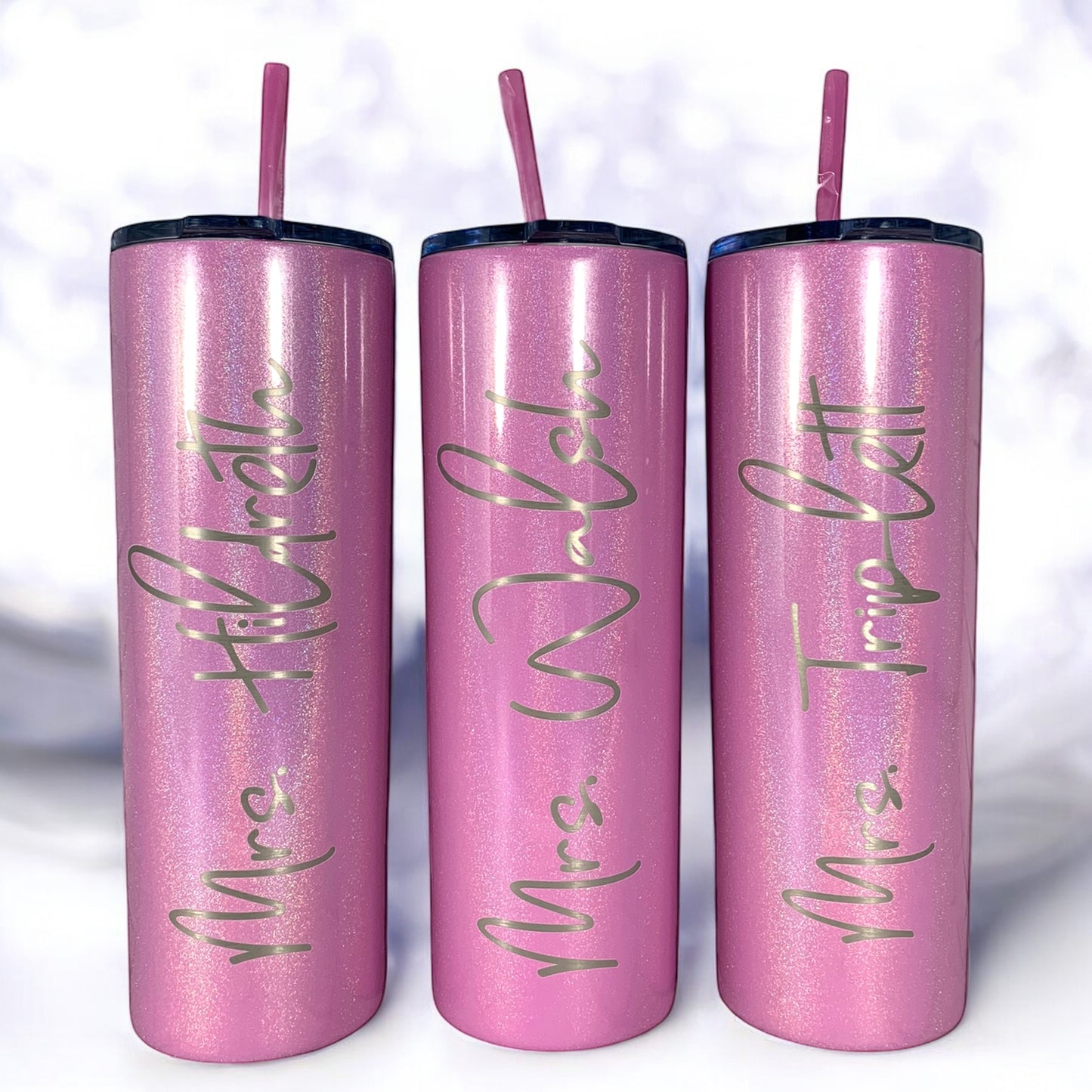 Bridesmaid Tumblers-Wedding Party Gift-20 oz. Laser Engraver Personalized Tumbler