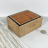 Pink Ivory, Ebony, and Curly Maple Box-Keepsake Box-7959