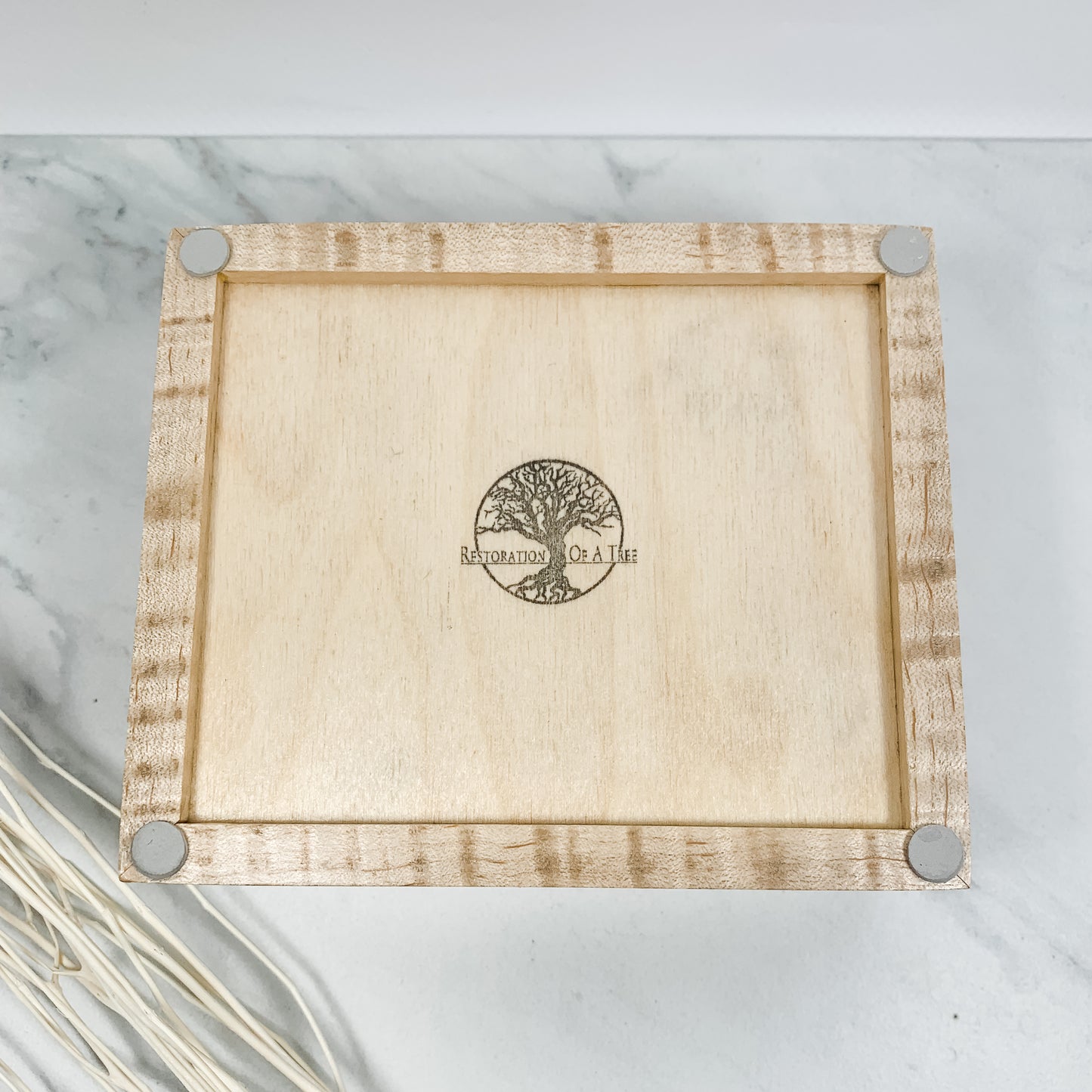 Pink Ivory, Ebony, and Curly Maple Box-Keepsake Box-7959