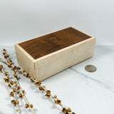 Burmese Wood and Curly Maple Box-Personalized Keepsake Box-8017