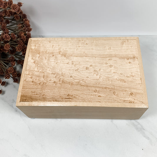 Birdseye Maple and Curly Maple Box-Personalized Keepsake Box-8026