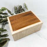 Mahogany and Figured Maple Box-Personalized Keepsake Box-8101