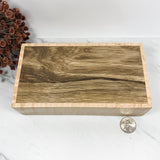 African Walnut and Curly Maple Box Keepsake Box-8161