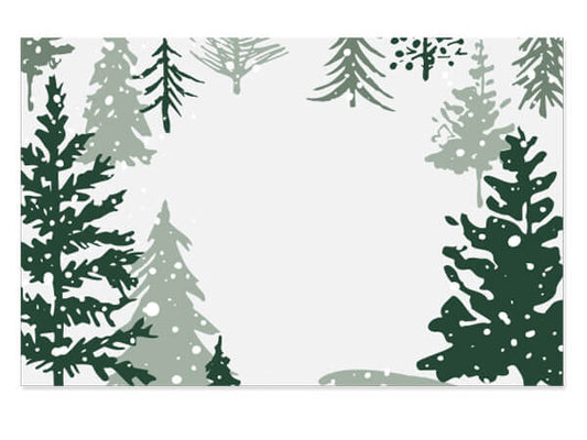 Gift Shipper Box-Snowy Pines Christmas Theme, Medium Size