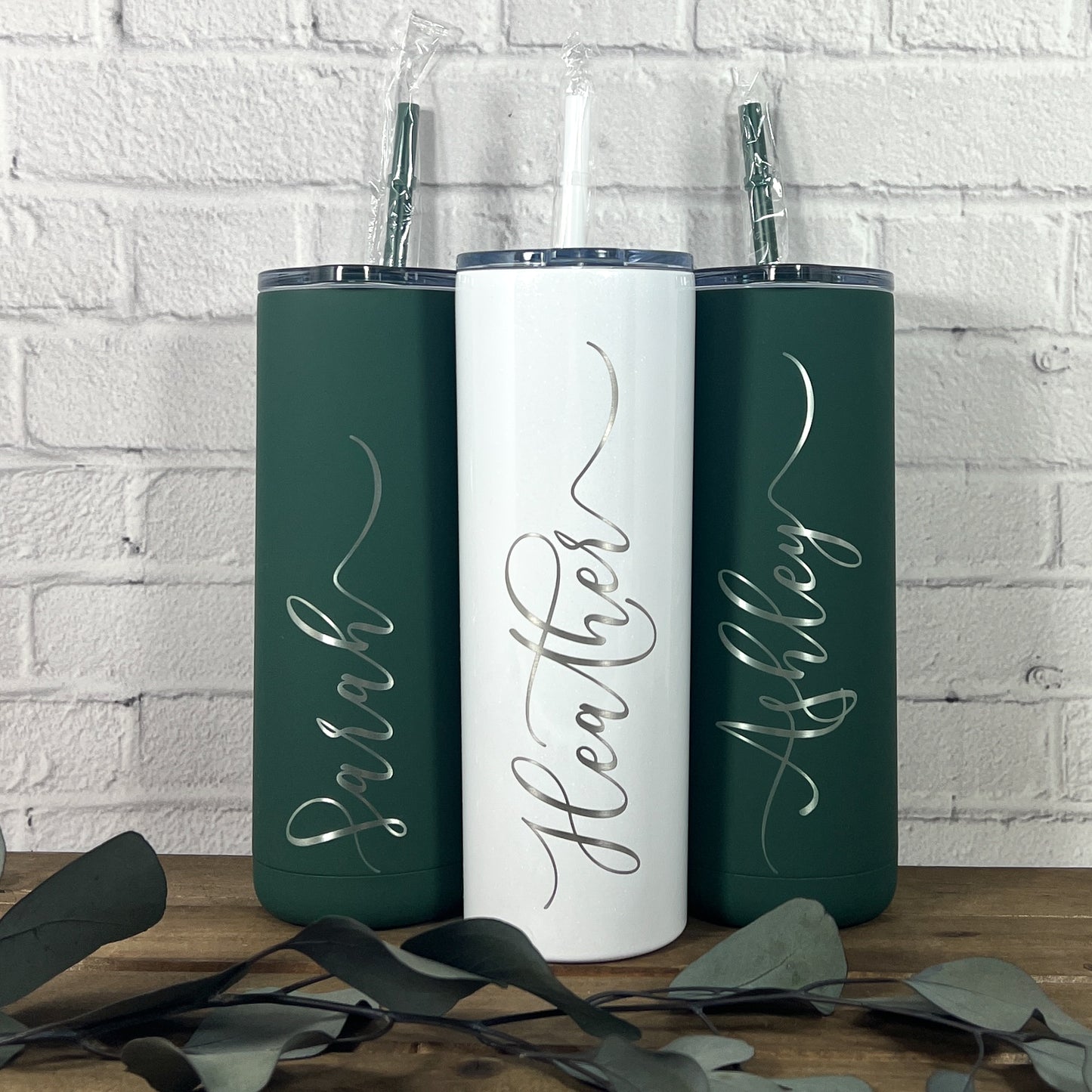 20 oz. Personalized Tumbler-Engraved Tumbler-Personalized Tumbler With Straw-Sliding Lid-Bridesmaid Gift-Girls Trip