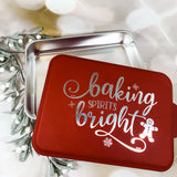 Cake Pan with Laser Engraved Lid-Baking Spirits Bright