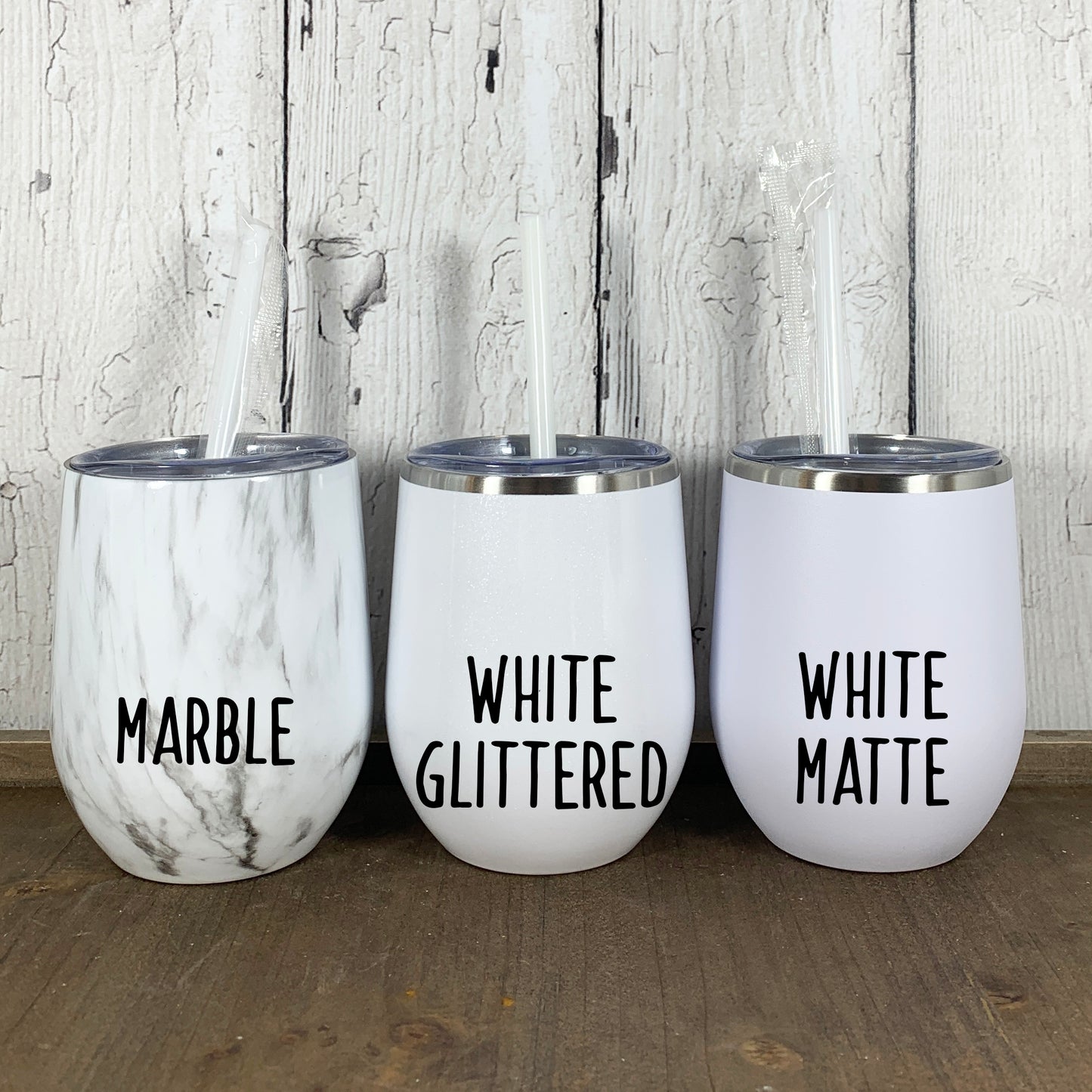 LAST CHANCE-12 oz. Personalized Wine Tumbler with Straw-Laser Engraved Wine Tumbler