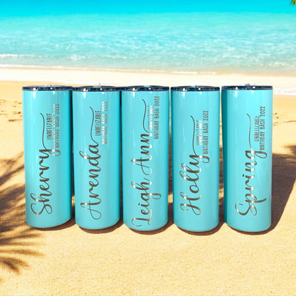 Bridesmaid Tumblers-Wedding Party Gift-20 oz. Laser Engraver Personalized Tumbler