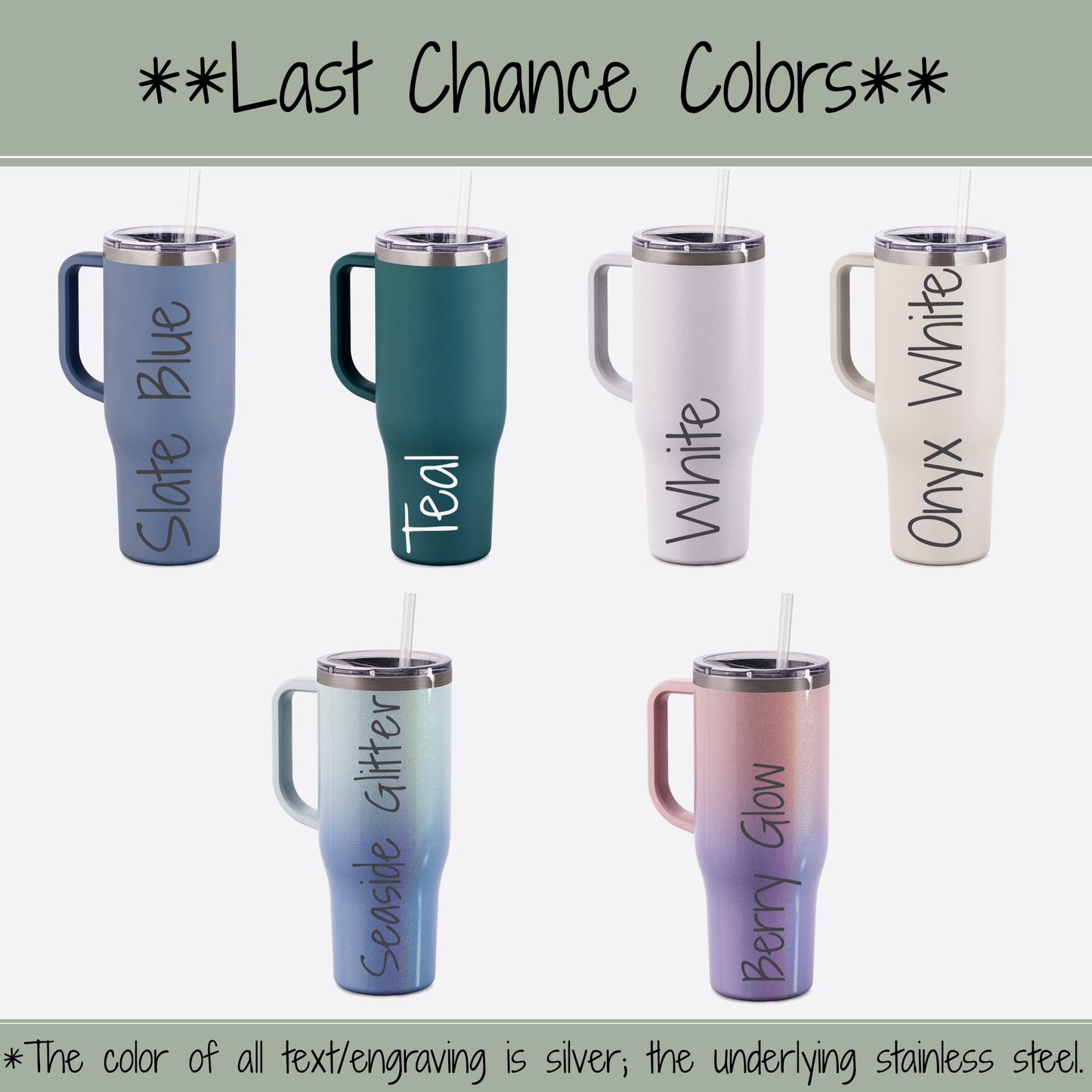 Monogram 40 oz. Charger-Laser Engraved Tumbler-Bridesmaid Gift-Large Insulated Tumbler