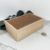 Walnut and Curly Maple Box-Personalized Keepsake Box-8178