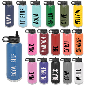 20 oz. Personalized Water Bottle-Laser Engraved Tumbler