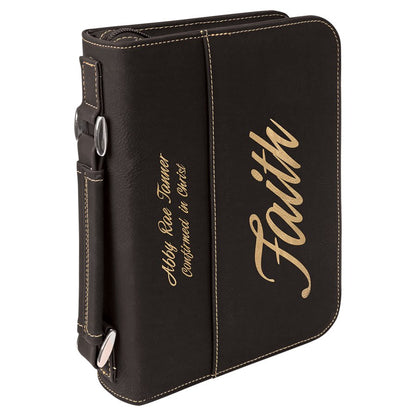 Bible Cover-Leatherette Book Cover-Personalized Gift for Christian-Pastor-Church Leader-Faith Based-Religious Gift