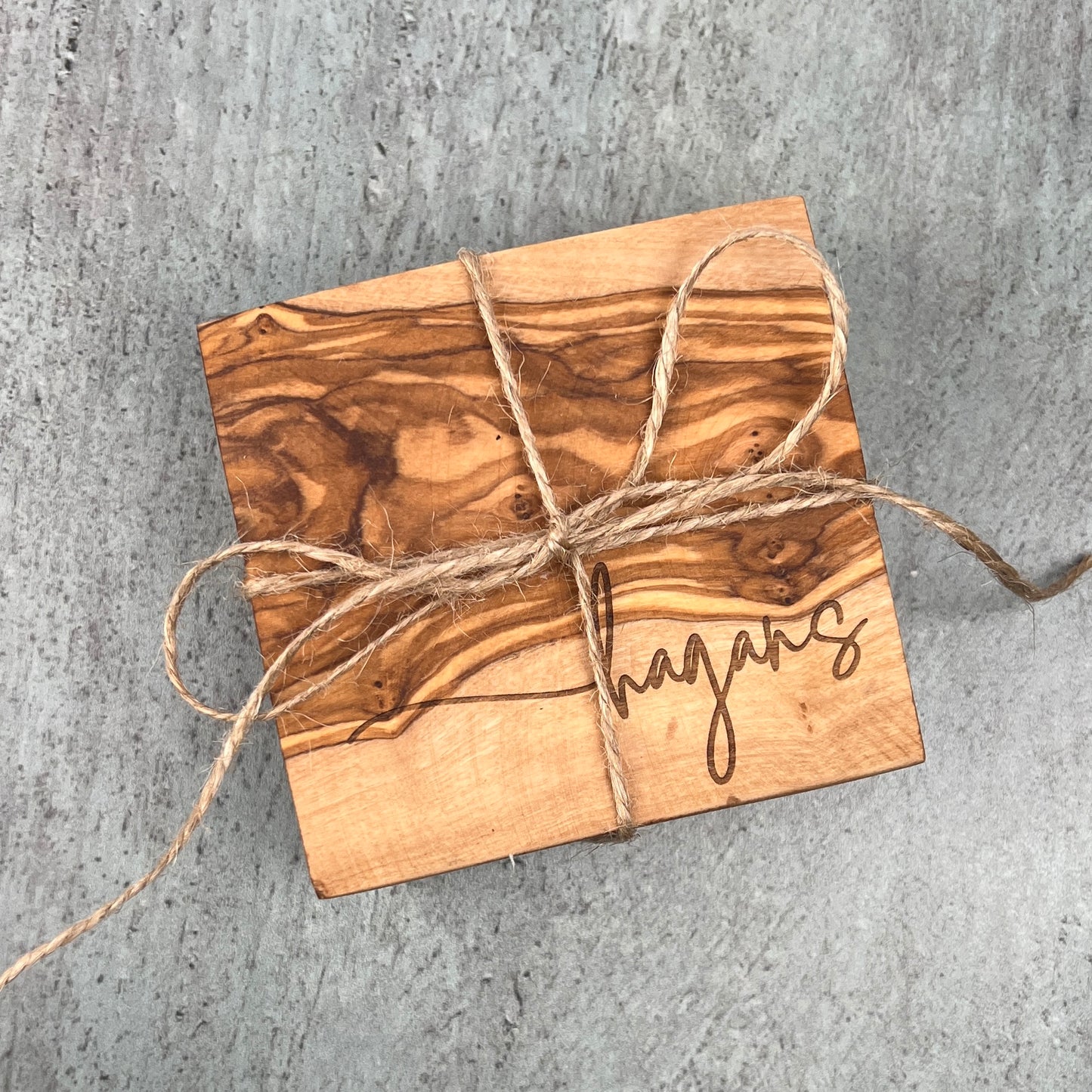 Coasters-Olive Wood