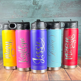 20 oz. Personalized Water Bottle-Laser Engraved Tumbler