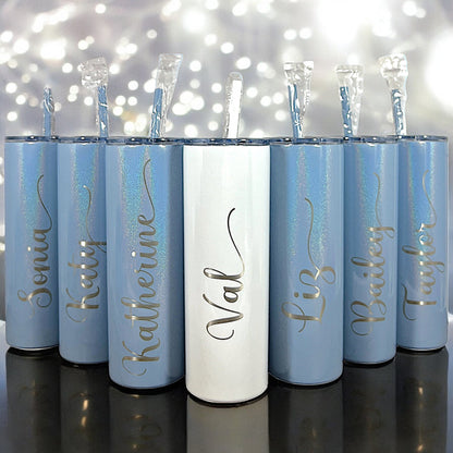 Bridesmaid Tumblers-Wedding Party Gift-20 oz. Laser Engraver Personalized Tumbler