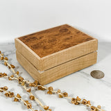 Afzalia and Curly Maple Box Keepsake Box-7915