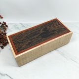 Bacote, Bloodwood, and Curly Maple Box Keepsake Box-7944