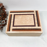 Multiple Woods and Birdseye Maple Box Keepsake Box-7955