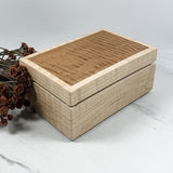 Sandlewood and Curly Maple Box-Personalized Keepsake Box-7980