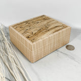 Spalted Maple and Curly Maple Box Keepsake Box-8008