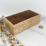 Camphor Burl and Birdseye Maple Box-Personalized Keepsake Box-8062