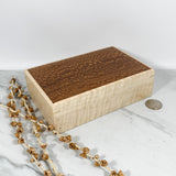 Leopardwood and Curly Maple Box Keepsake Box-8070