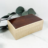 Bloodwood, Ebony, and Curly Maple Box Keepsake Box-8138