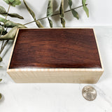 Bloodwood, Ebony, and Curly Maple Box Keepsake Box-8138