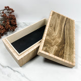 African Walnut and Curly Maple Box Keepsake Box-8161