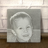 Custom Brown and Cream Engraved Mini Photo On Canvas