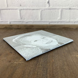Custom Brown and Cream Engraved Mini Photo On Canvas