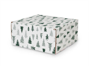 Gift Shipper Box-Snowy Pines Christmas Theme, Medium Size