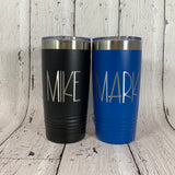 20 oz. Personalized Tumbler-Insulated Laser Engraved Tumbler
