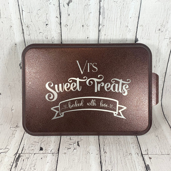 Cake Pan with Laser Engraved Lid-Personalized Cake Pan