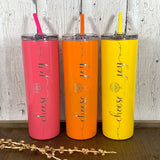 20 oz. Skinny Straight Glossy Personalized Insulated Tumbler