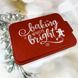 Cake Pan with Laser Engraved Lid-Baking Spirits Bright