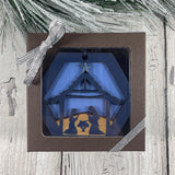 Nativity, Three Kings, Shepherds O Holy Night Silhouette Ornaments- Wood