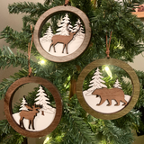 Wildlife Ornaments-Moose-Deer-Bear Ornament
